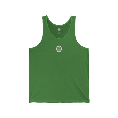 Fireball Gear - Flame & Gear - Gray & White - Fitness Jersey Tank Top