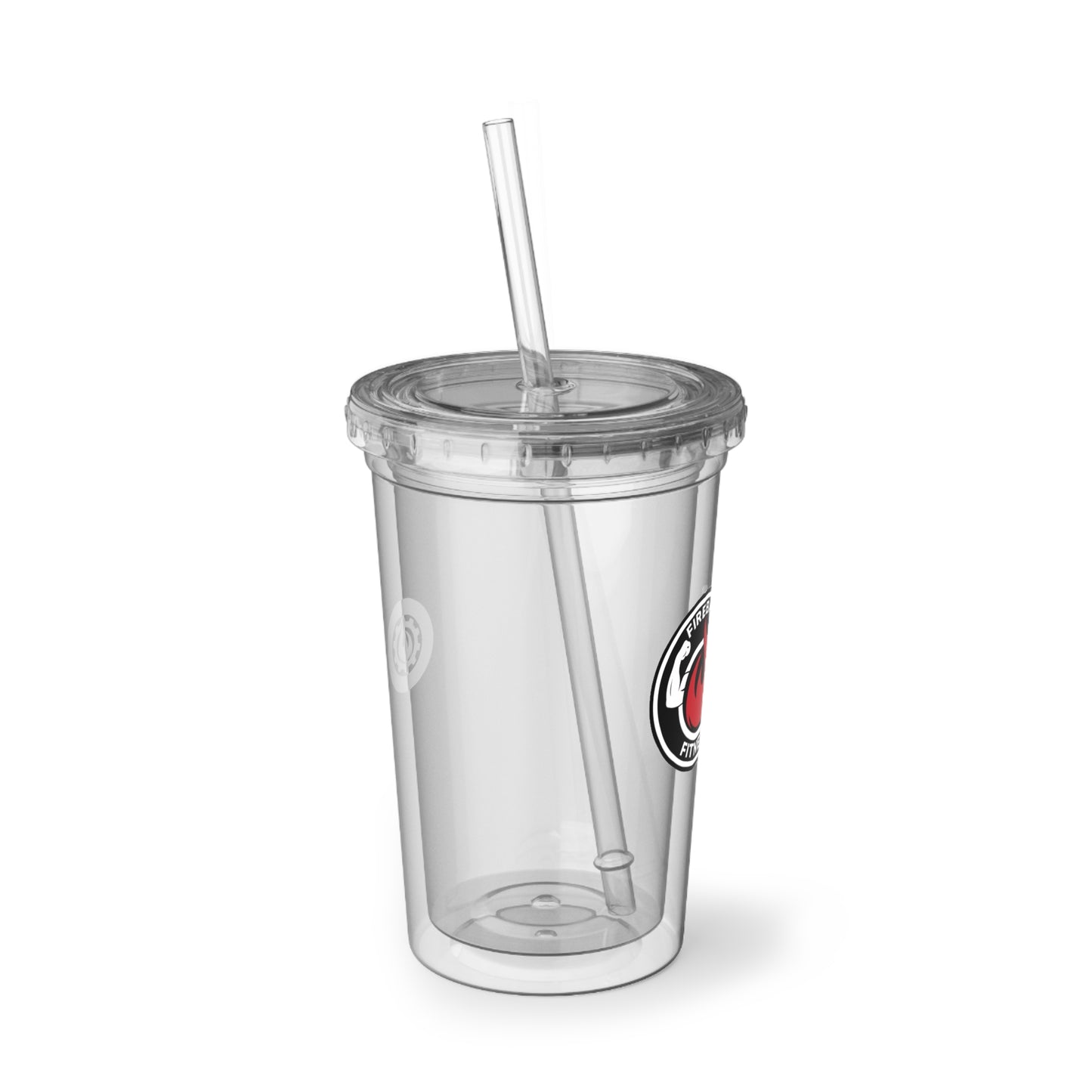 Fireball Fitness - 16oz Insulated Acrylic Tumbler, with Lid and Straw