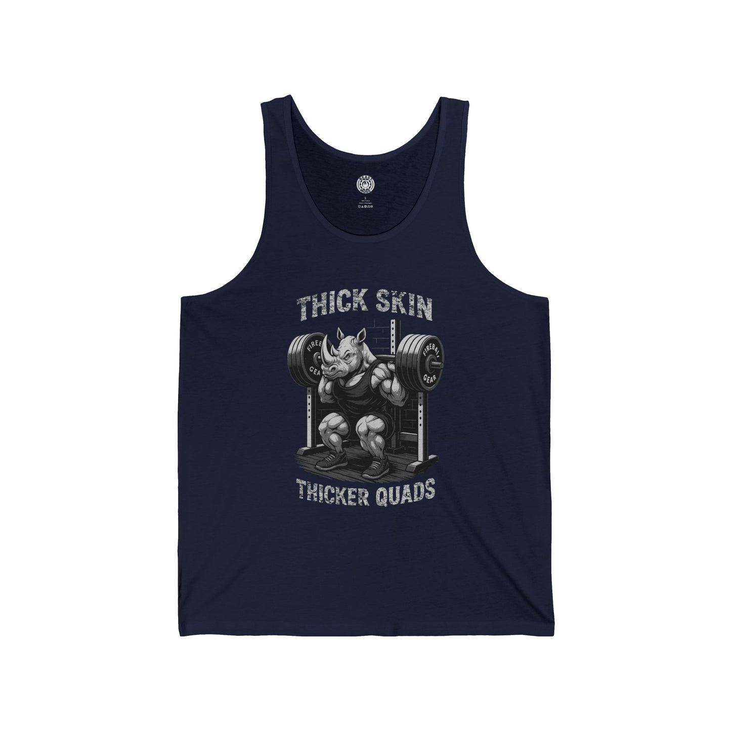 Beast Mode Series - Thick Skin, Thicker Quads - Fitness Jersey Tank Top