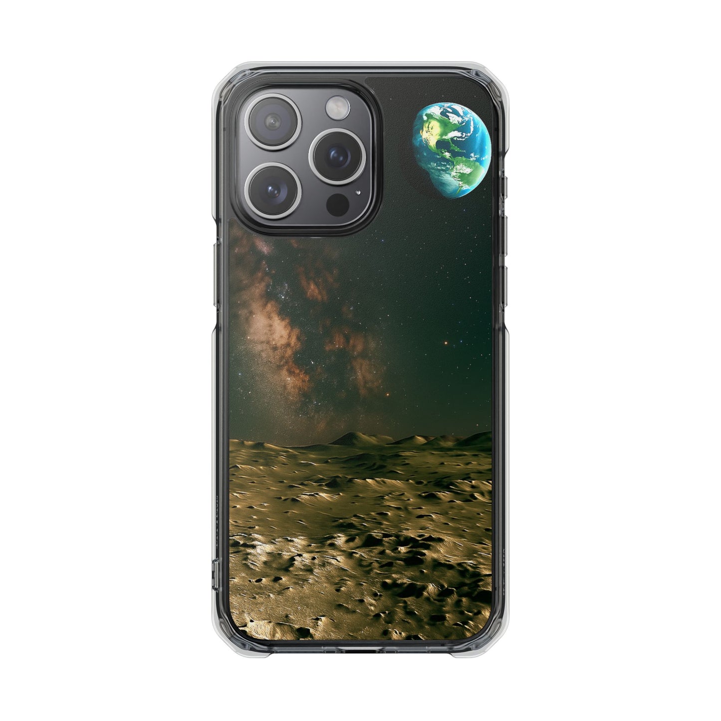 Standing on the Moon - Magnetic Clear Impact iPhone Cases