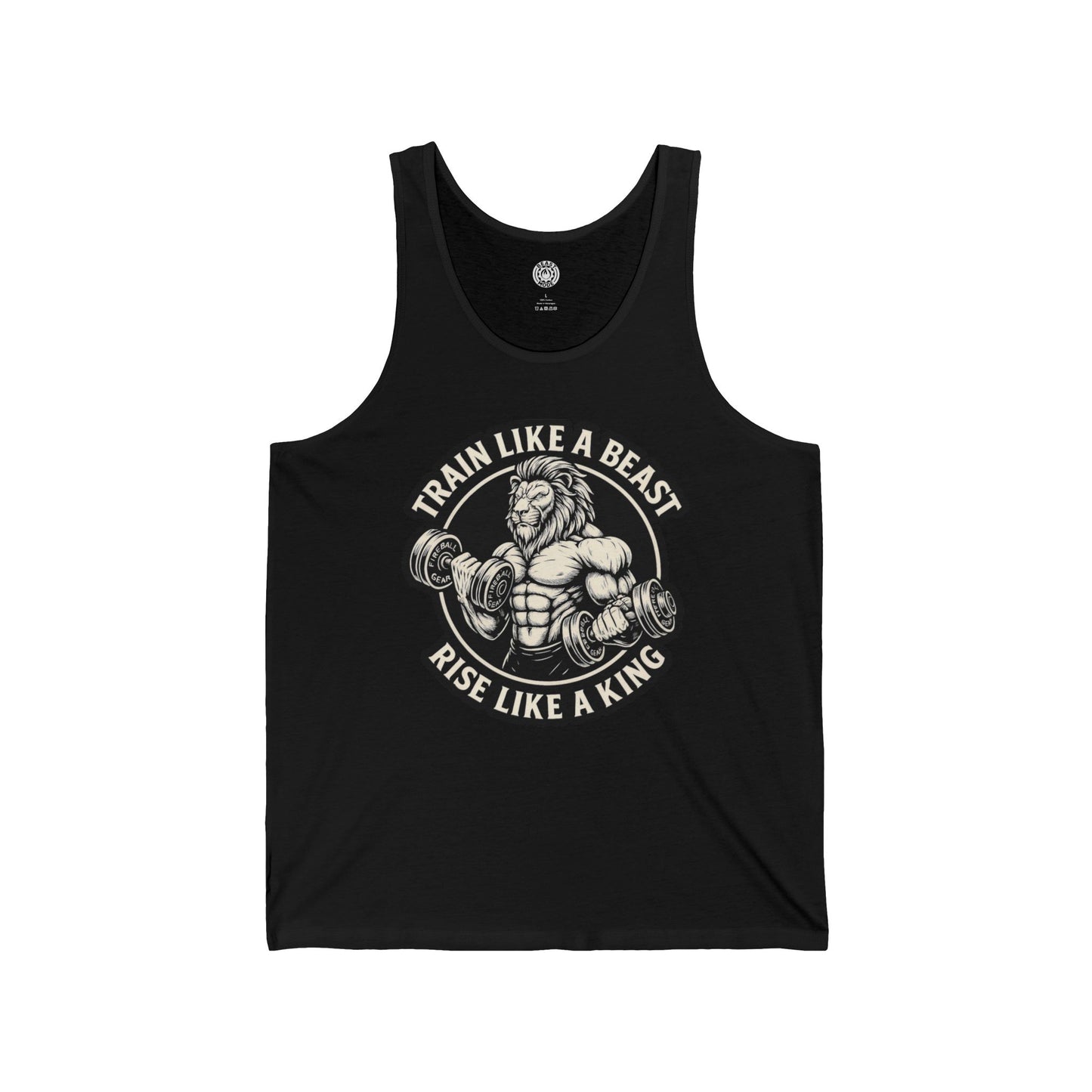 Beast Mode Series - Train Like a Beast, Rise Like a King - Fitness Jersey Tank Top
