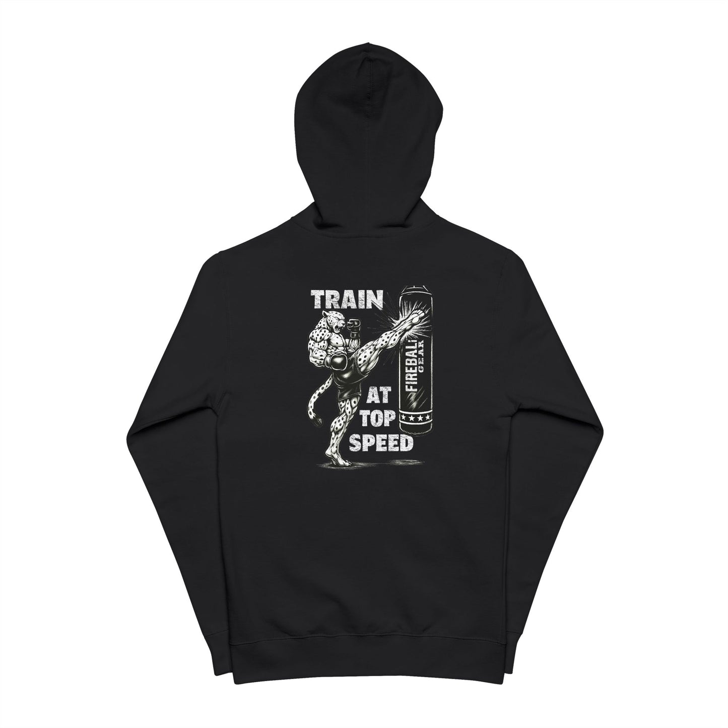Beast Mode Series – Cheetah Kickboxing – Train at Top Speed – Fitness Zip-Up Lightweight Hoodie