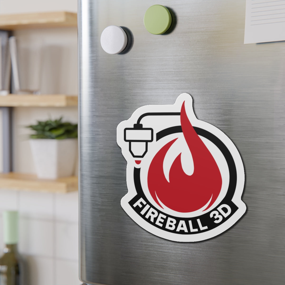 Fireball 3D - Die-Cut Magnets