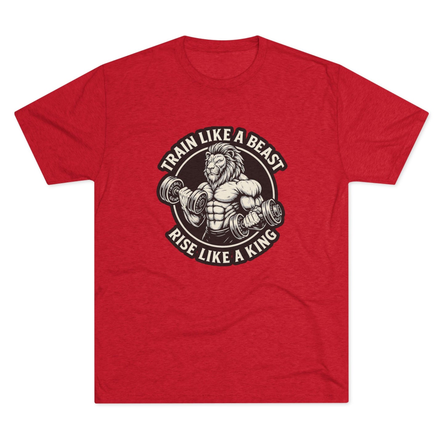 Beast Mode Series - Train Like a Beast, Rise Like a King - Triblend T-shirt