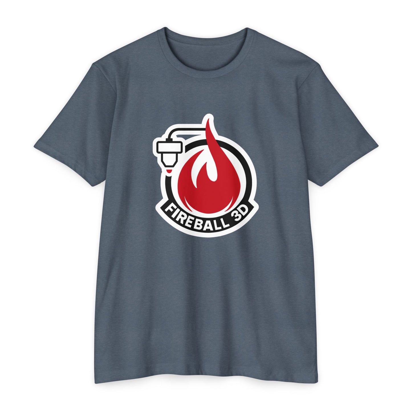 Fireball 3D Logo T-Shirt – Maker | 3D Printing Tee – Premium CVC – Fireball Gear