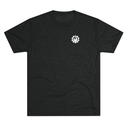 Fireball Gear - Flame & Gear - White - Fitness Triblend T-shirt