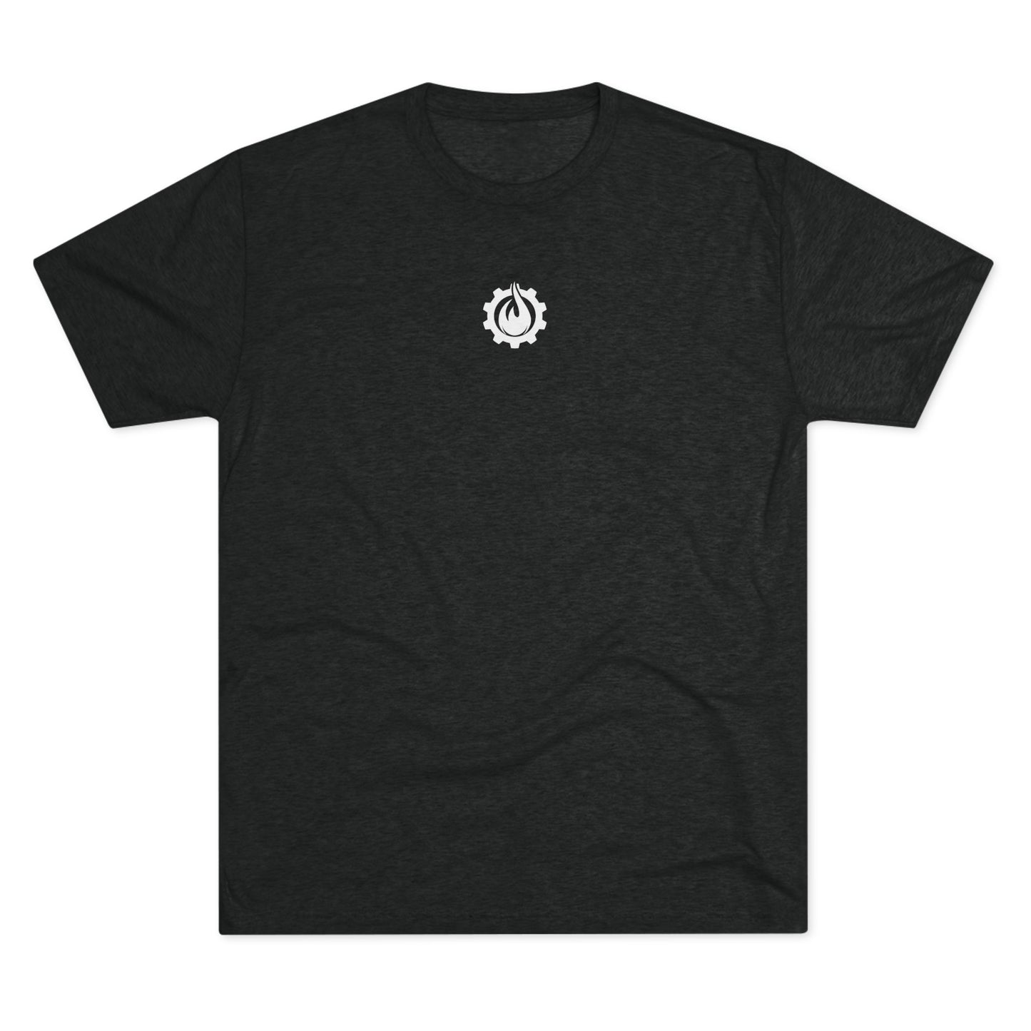 Fireball Gear - Flame & Gear Centered - White - Triblend T-shirt