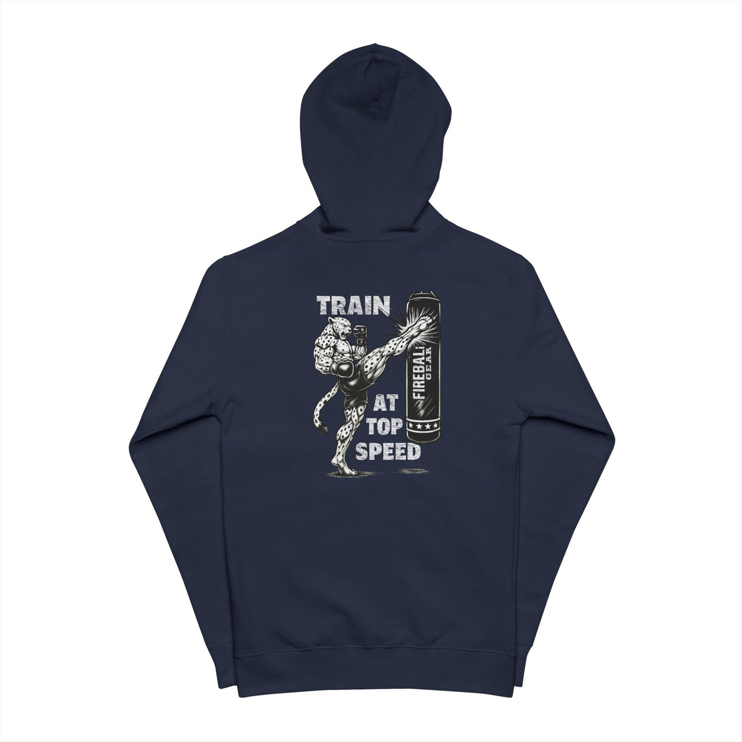 Beast Mode Series – Cheetah Kickboxing – Train at Top Speed – Fitness Zip-Up Lightweight Hoodie