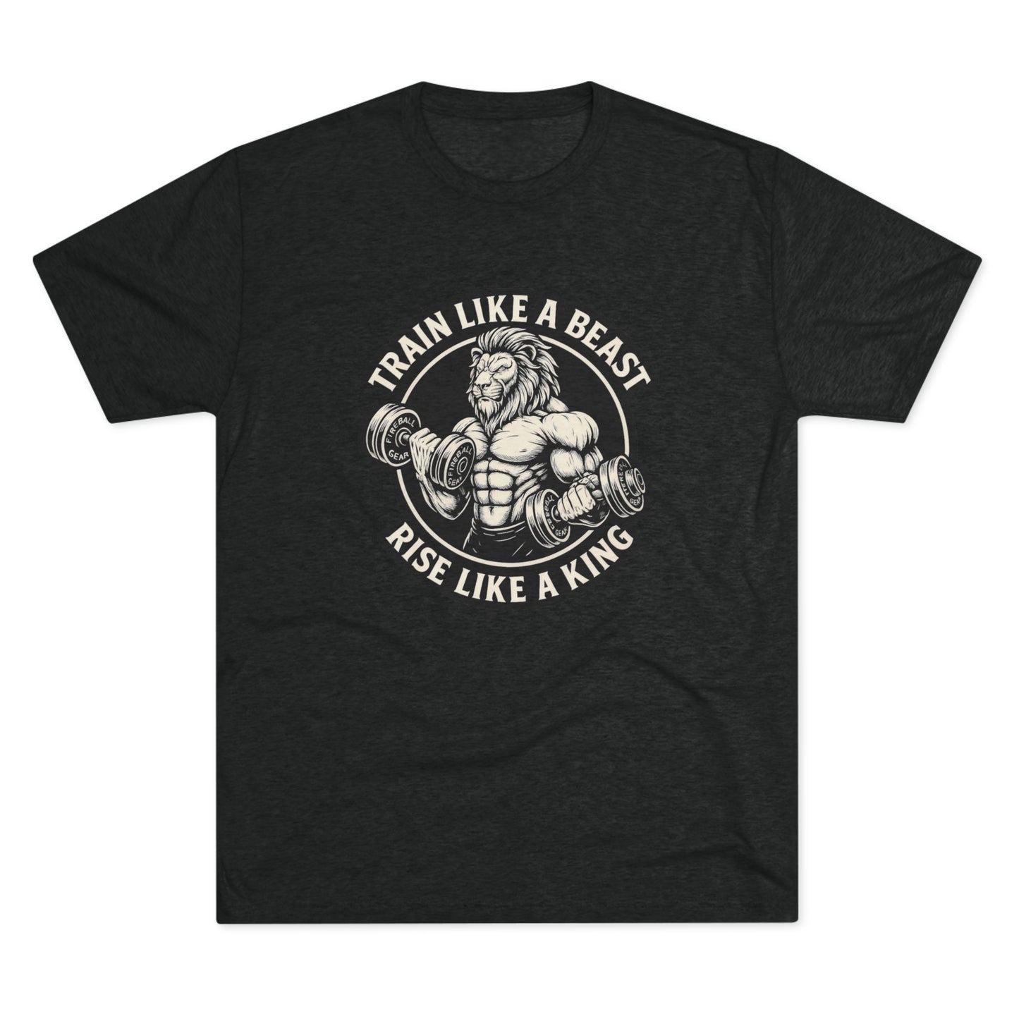 Beast Mode Series - Train Like a Beast, Rise Like a King - Triblend T-shirt