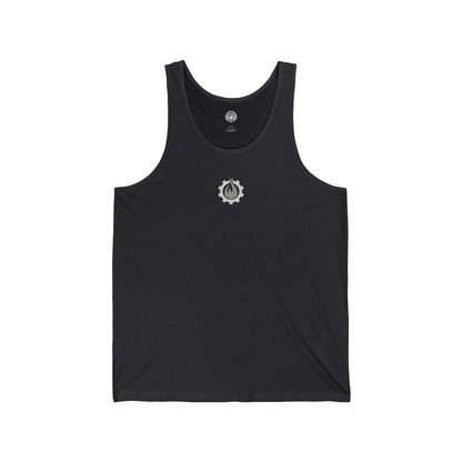 Fireball Gear - Flame & Gear - Gray & White - Fitness Jersey Tank Top