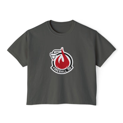 Fireball 3D Logo - Women’s Boxy T-shirt