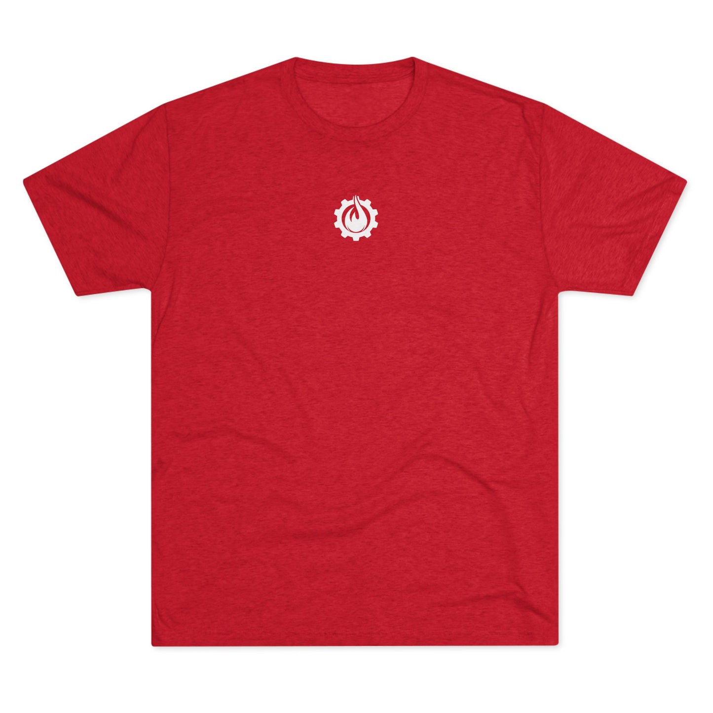 Fireball Gear - Flame & Gear Centered - White - Triblend T-shirt