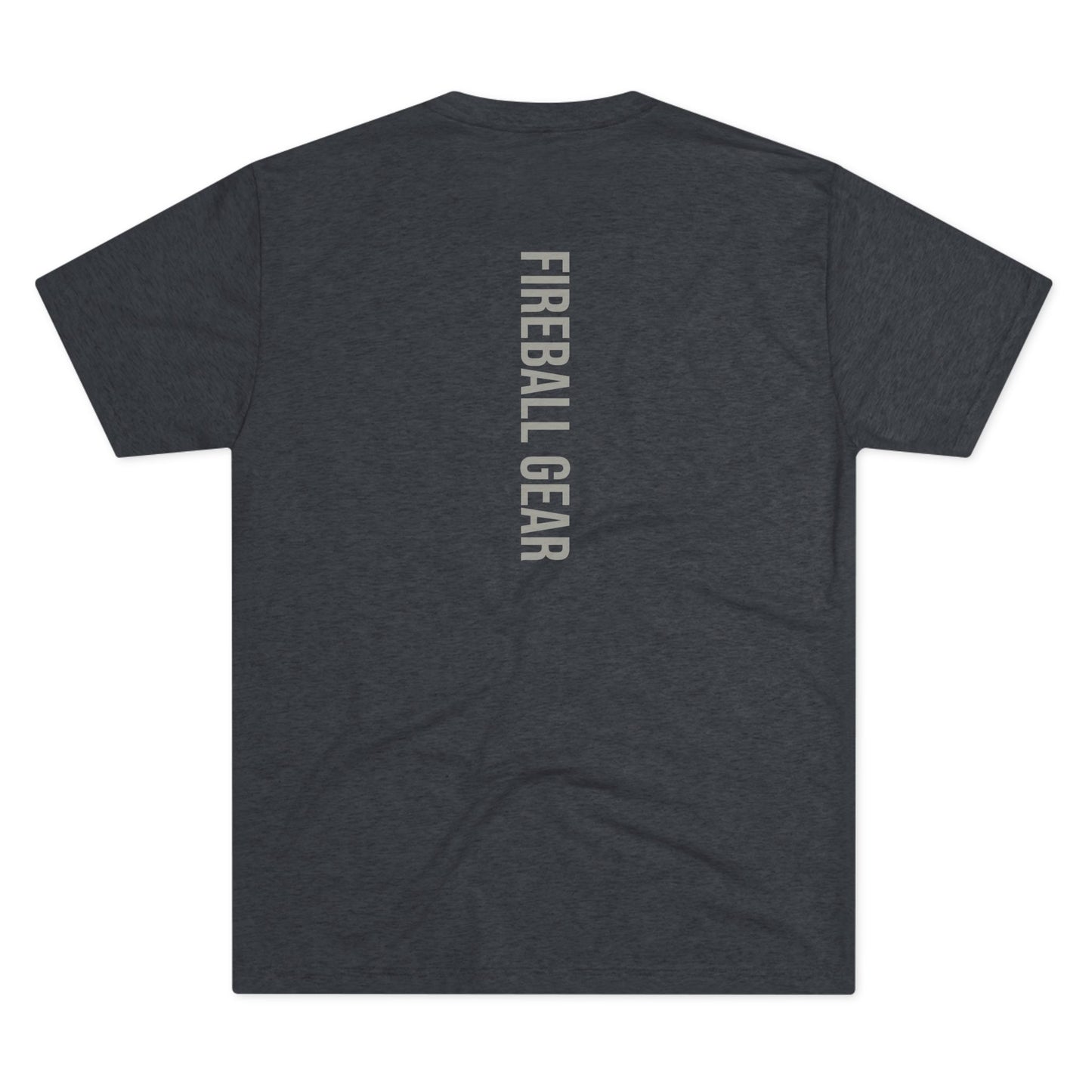 Fireball Gear - Flame & Gear - Gray & White - Triblend T-shirt