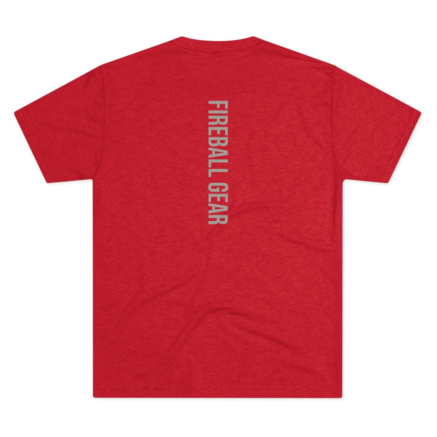 Fireball Gear - Flame & Gear - Gray & White - Triblend T-shirt