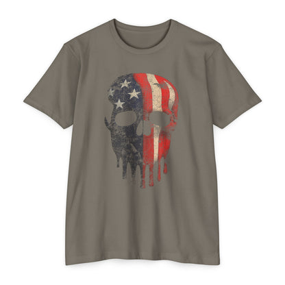 Painted Patriotic Skull - T-shirt