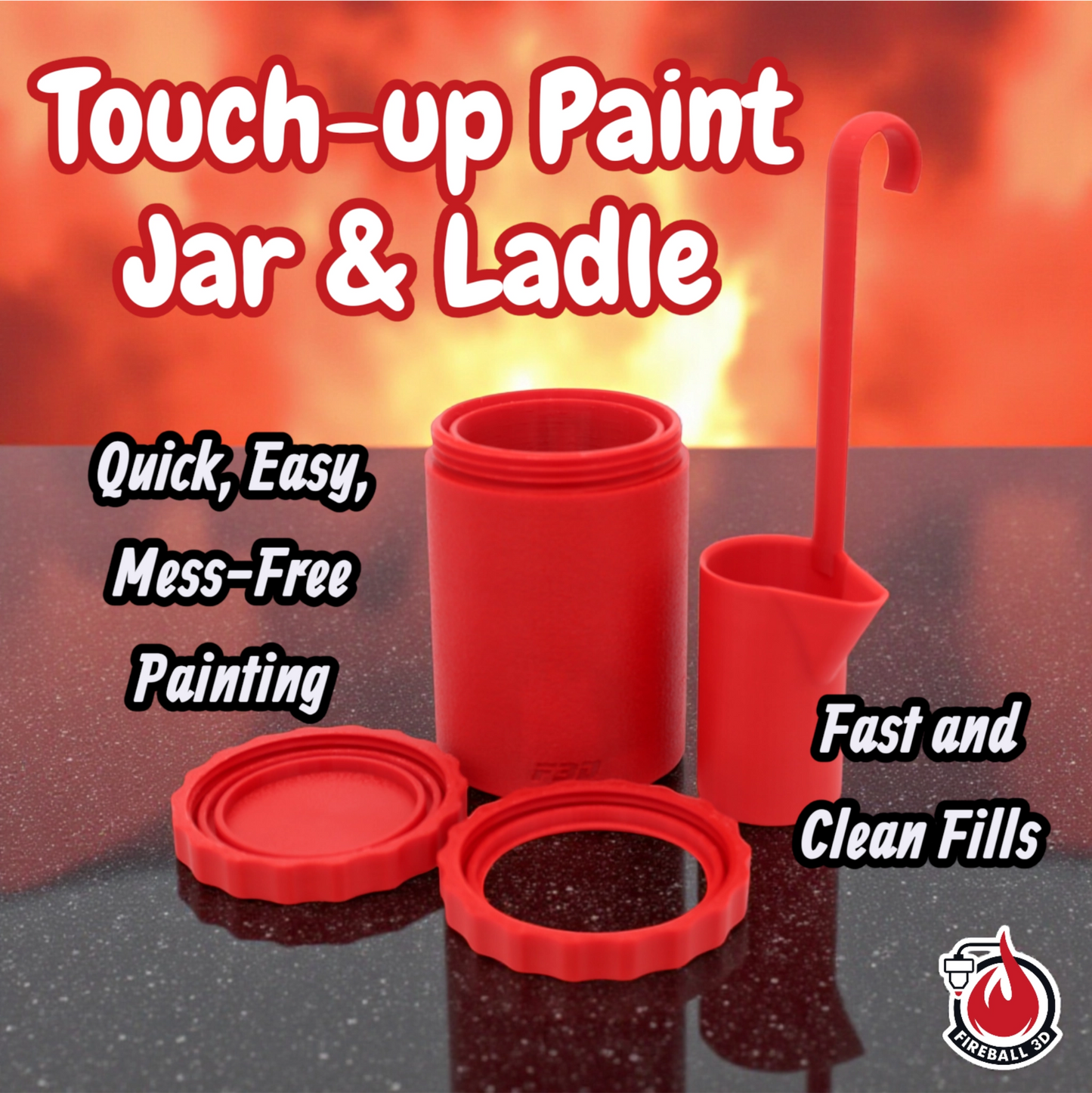 Touch-Up Paint Jar & Ladle Combo